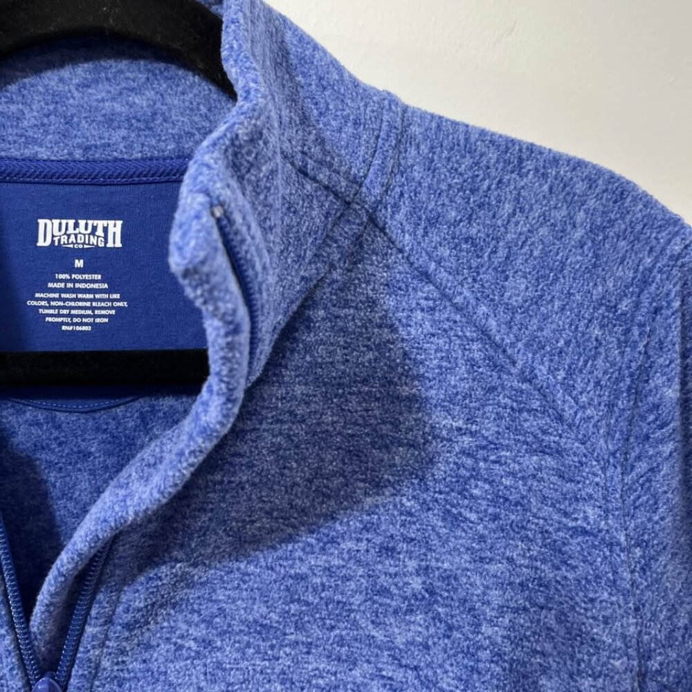 Duluth Performance Fleece Outdoor Warm Soft Blue Full Zip Up Jacket [Size M] - Picture 7 of 10